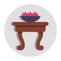 An icon design of nightstand vector