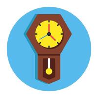 Editable design icon of wall clock vector
