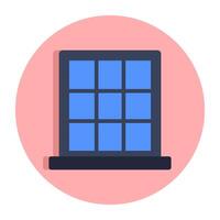 Editable design icon of window vector