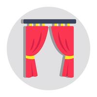 A beautiful design icon of curtains vector