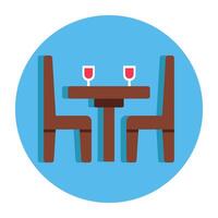 Trendy vectors design of cafe table