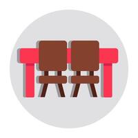 Trendy vectors design of cafe table