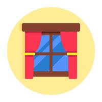 A beautiful design icon of curtains vector