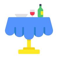 Trendy vectorS design of cafe table