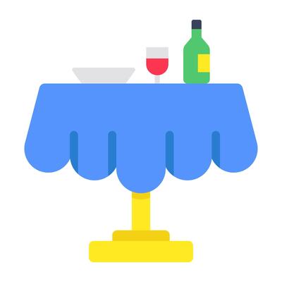 Trendy vectorS design of cafe table