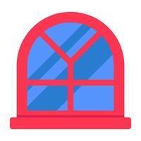 Editable design icon of window vector