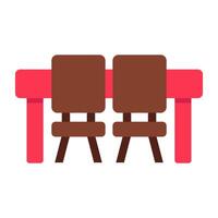 Trendy vectors design of cafe table