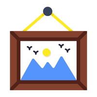 An icon design of wall painting vector