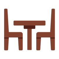 Trendy vectors design of cafe table