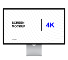 Mockup of black screen on white stand. Isometric view and no background. psd