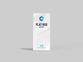 Realistic Rectangle Flat Long Packaging Box 3D Rendering Mock-up - Mockup for Branding psd