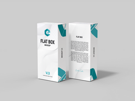 Realistic Square Flat Rectangle Box for Any Product Mockup for Packaging Design Mock Up psd
