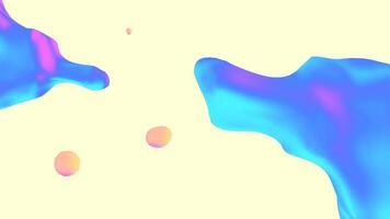 liquid abstract background animation, colorful on light cream video