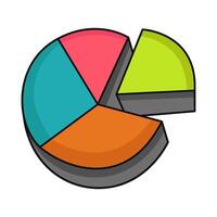 illustration of pie chart vector