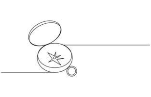 symbol in simple linear style Old navigate and adventure vector