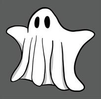 Fun and friendly ghost characters,Ghost silhouette, outlined for easy use in playful designs, Halloween decor, and digital art. Perfect for kids vector