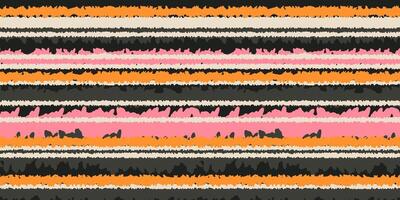 hand drawn sketch stripes seamless pattern. Unique horizontal lines ornament. Colorful background. Contemporary minimalist print. vector