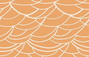 Aesthetic seamless pattern with abstract organic shapes on a beige background. hand drawn sketch curved wavy lines print. Minimalist contemporary plain ornament. vector