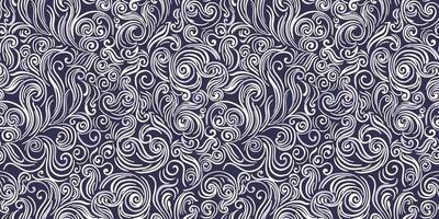 Black and white seamless pattern with texture twisted line shape. hand drawing unique graphics and curved smooth lines. Contemporary ornamental texture. Simple background. vector