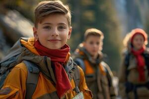 Spirit of Scout . an image celebrating the courage, resourcefulness and adventurous spirit embodied by those who share the values of Scouting. photo