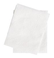 Top view of two folded white tissue paper in stack isolated on white background with clipping path photo