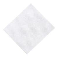 Top view of folded white tissue paper or napkin isolated on white background with clipping path photo