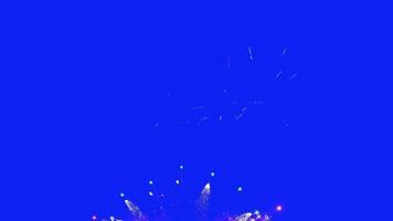 An enchanting display of vibrant fireworks illuminates the night sky, designed for celebrations like New Year and independence day events, creating a stunning visual experience video
