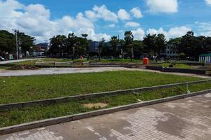 View of the park during the construction process during the day photo