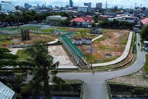 View of the park during the construction process during the day photo