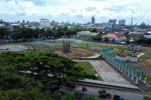 View of the park during the construction process during the day photo
