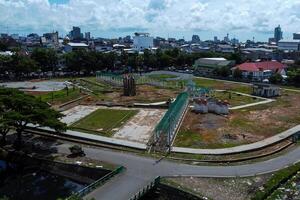 View of the park during the construction process during the day photo