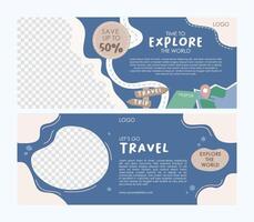 Time to explore the world vector
