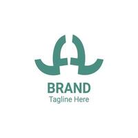 imple logo with initials A or L or F vector