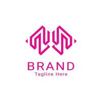 simple logo of initials letter Z or S or N in monogram style vector