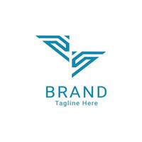 simple logo of initial letter A in monogram style vector