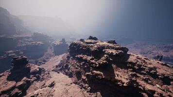 Conqueror of the Red Stone Canyon, Standing Atop a Rocky Mountain video