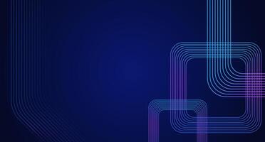 Abstract rectangle lines on dark blue background, modern geometric pattern suitable for presentation backgrounds, covers, banners, posters and brochures. vector