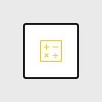 A square button with a calculator icon on it vector