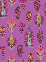 A purple and pink floral pattern with a tree in the center vector
