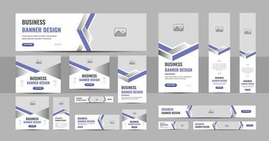 Modern web banner bundle design or Business web banner template set vector