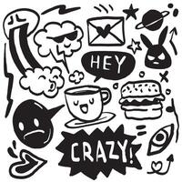 Bold Hand Drawn Doodle with Fun and Playful Elements vector