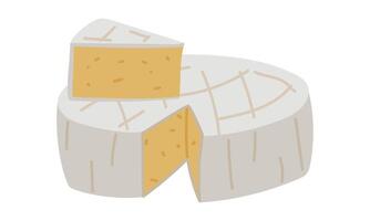 A set of doodle images with triangular pieces and a thinly sliced piece of cheddar cheese. a triangular piece of hard cheese, sliced flat, a diverse group. Snacks from dairy products with thin slices vector