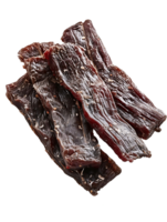 High Quality Beef Jerky Isolated on Transparent Background for Advertising png