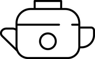 Rounded Editable stroke Pot Icon vector