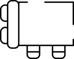 Rounded Editable stroke Blanket Icon vector