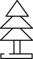 Rounded Editable stroke Tree Icon vector