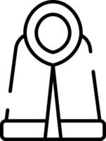 Rounded Editable stroke Scarf Icon vector