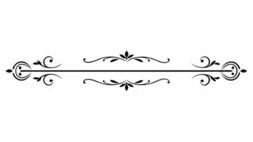 a black and white design with a scroll and scroll vector