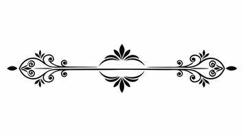a black and white design with a scroll and swirl vector
