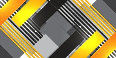 abstract geometric background with black and yellow lines vector